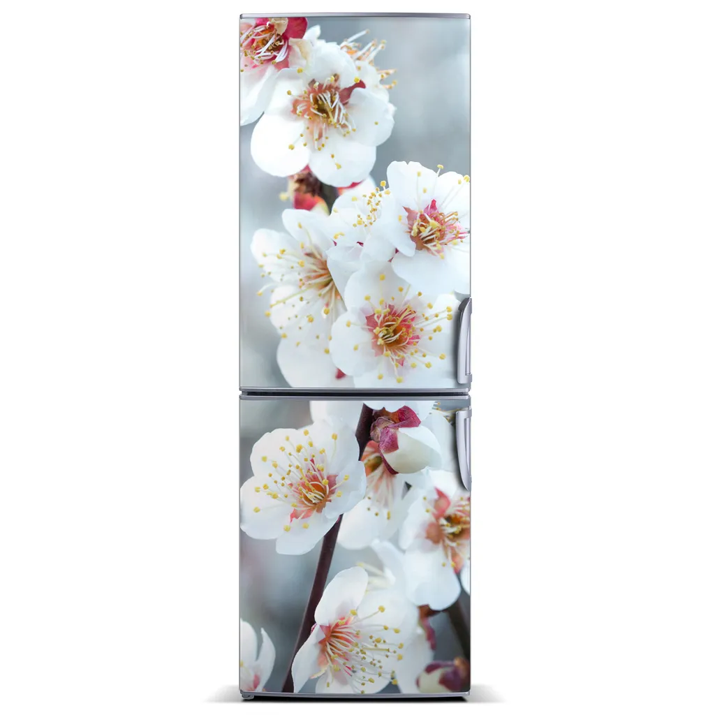 Tulup Kühlschrankdekoration - Magnetmatte - 70 cm x 190 cm - Magnet auf dem Kühlschrank - Kirschblüten